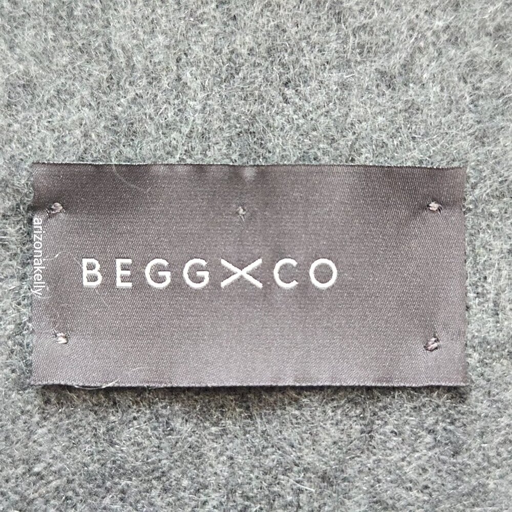 NWOT Begg x Co Cashmere Grey Fringe Scarf - Picture 5 of 12
